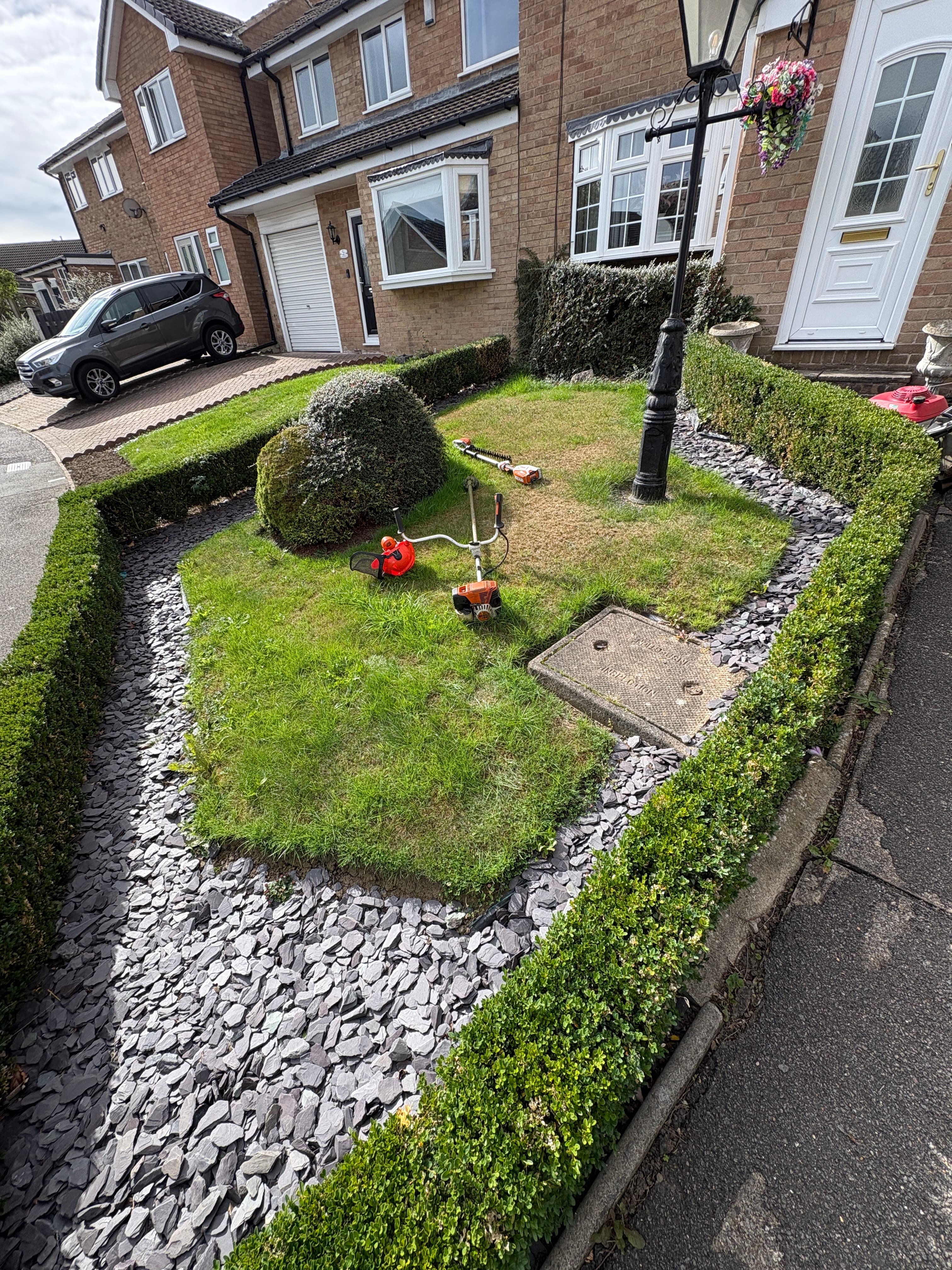 Before Lawn Mow in Sheffield